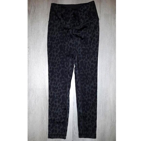 Lot of Victoria's Secret Leopard Print Leggings Size 2 Dark Green Black Cheetah - Picture 7 of 11